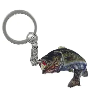 Bass Key Chain With Key Ring
