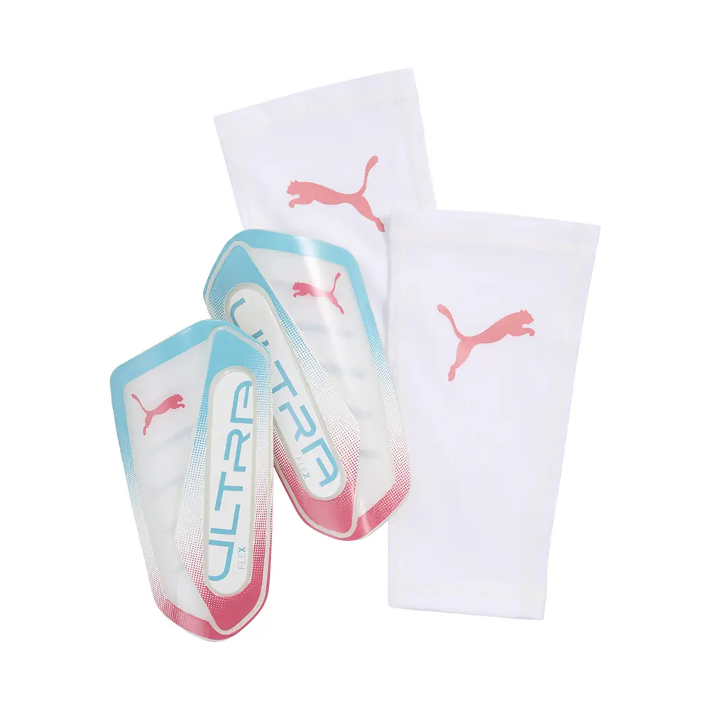 PUMA Mens Ultra Flex Re-Charge Sleeve Shin Guards Atheltic - White
