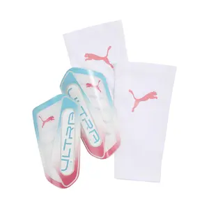 PUMA Mens Ultra Flex Re-Charge Sleeve Shin Guards Atheltic - White PUMA Mens Ultra Flex Re-Charge Sleeve Shin Guards Atheltic - White