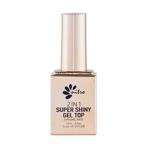 Super Shiny Non-Cleanse Gel Top Chrome Base 0.5oz