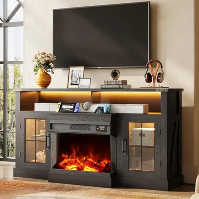 Electric Fireplaces Costco Tv Fireplace 63 Fireplace Tv Stand W/18