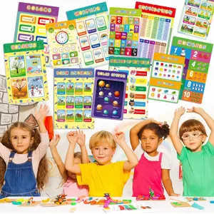 16 Pcs Educational Posters for Toddlers | Preschool Classroom Decor, Homeschool Learning Wall for Kids