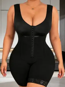 1 Women's Tummy Control Shapewear, Fit, Colombian Shapewear, Fajas, Bodysuit with Adjustable Hooks & Eye Closure, Butt Lifting Romper, Suitable for Daily, Sport, Training, All Seasons Wear