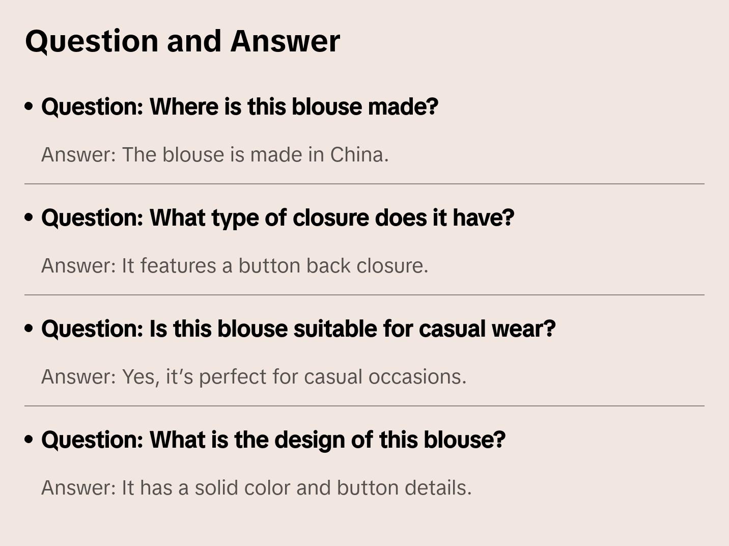 Solid Button Back Blouse