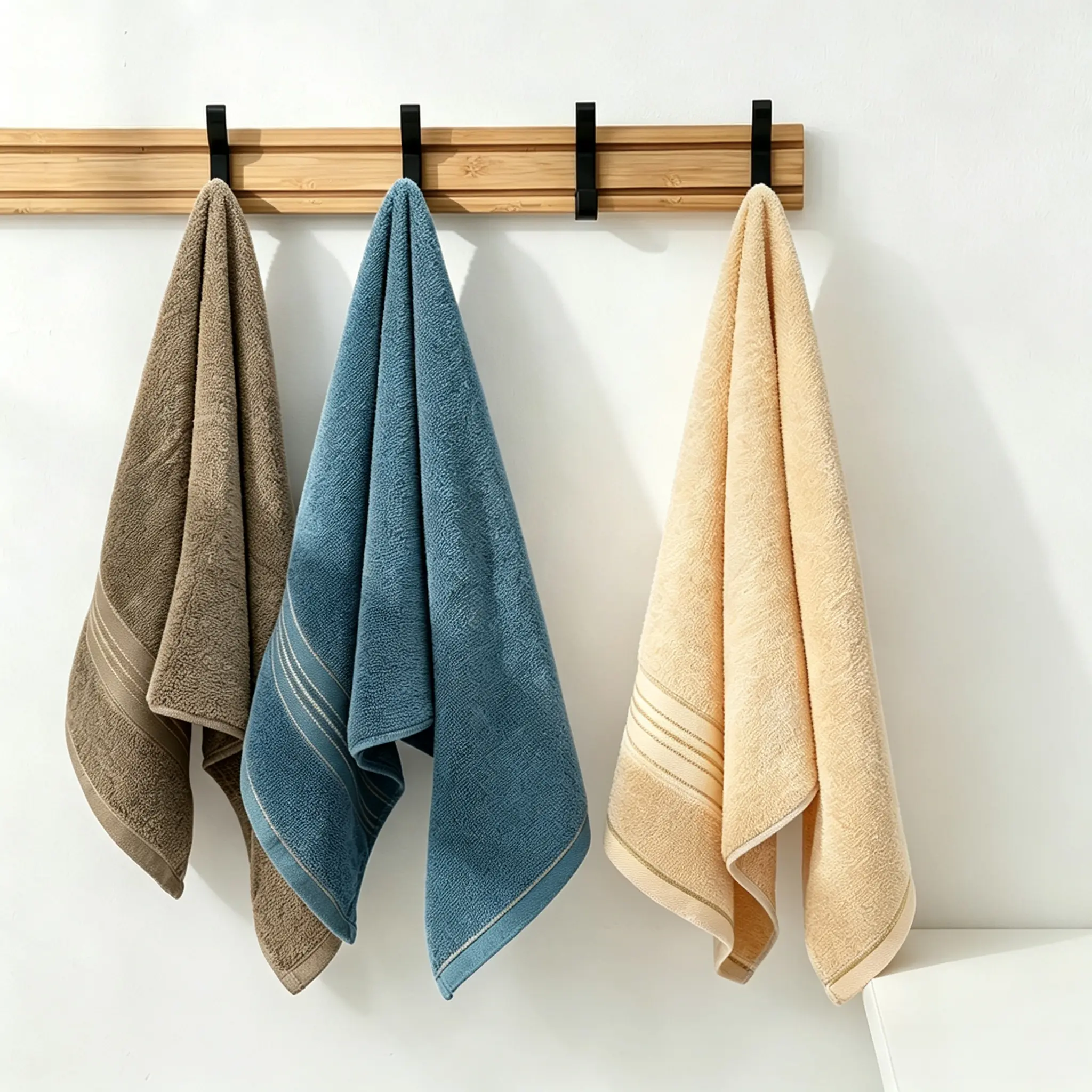 [Back to School] Cotton Hand Towel Set (3-Pack, 28.34in*13.38in) - Soft, Skin-Friendly, Water-Absorbent, Smooth, Lint-Free, Durable, Reusable Face Towels for Bathroom Home Wash, Shower, Cotton Hand Towels For Bathroom, Face Towels Reusable