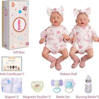 17inch twinnie+twin b  Vinyl Limb+ Cloth Body Girl