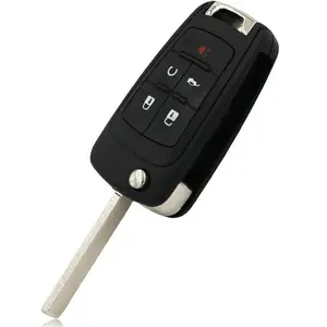 5 Buttons Flip Remote Key Shell For Chevrolet For Cruze For Equinox For Camaro For Malibu Car Accessories Replacement