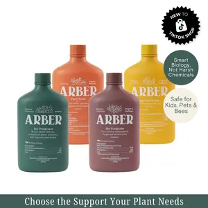 Arber Organic Indoor Plant Care Kit – Routine Indoor Plant Care System with Liquid Plant Food and Plant Care Formulas for Houseplants, Indoor Containers, and Everyday Home Gardening Fertilizer Mix