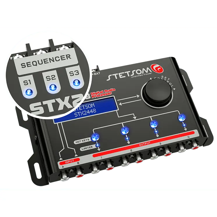 Stetsom STX 2448 DSP Crossover Equalizer 4 Channel Full Digital Signal Processor