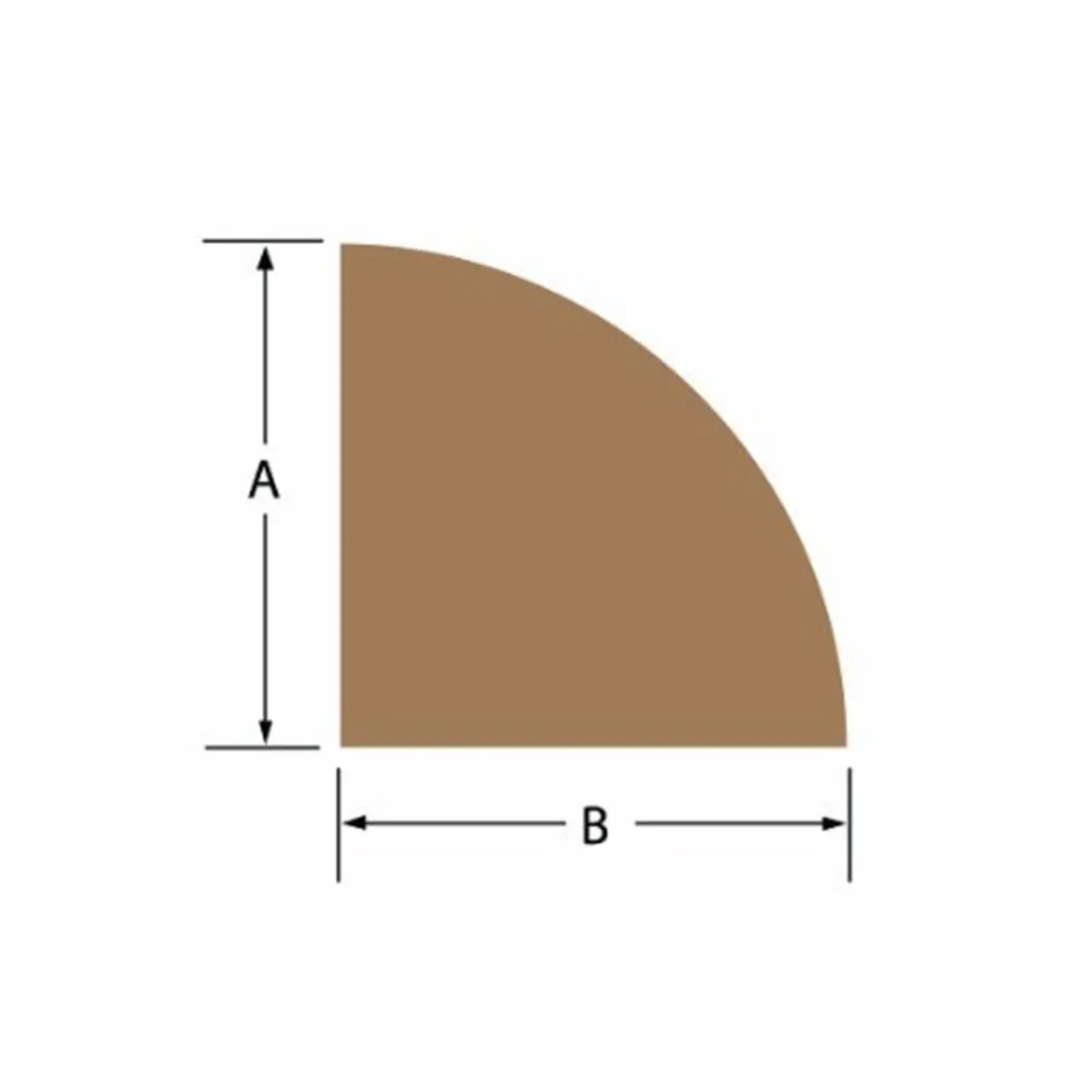 212 MAIN Solid Wood Quarter Round Molding, Small Size, 0.375in Thickness
