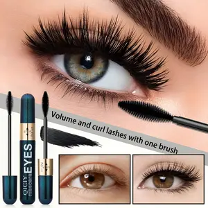 Qiciy 2-In-1 Dual-Head Mascara in, Curling and Volumizing Formula, Waterproof and Smudgeproof, Beginner Friendly