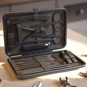 Nail Clipper Tool Set with Scissors and Stainless Steel Accessories for Personal Care and Grooming