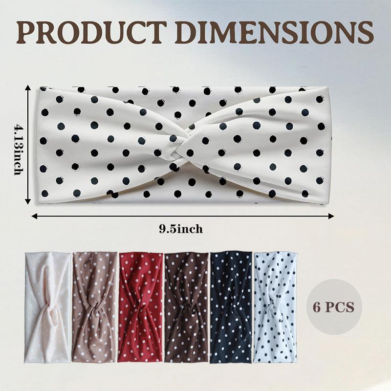Women's Sporty Sports Headbands (6 Pack) - Elastic Bands, Spandex Cotton, Breathable, Simple Style Hair Accessories for Running Yoga, All Seasons, Ideal Holiday/Birthday Gifts