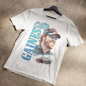 Chip Gaines Nascar 90s Racing T-Shirt - Round Neck, 100% Cotton - Fashion, Casual