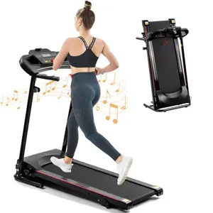 【KINMAC】Folding Treadmill with Incline 2.5HP 12KM/H Electric Treadmill for Home Foldable, Bluetooth Music Cup Holder Heart Rate Sensor Walking Running Machine for Indoor Home Gym Exercise Fitness