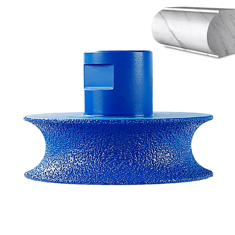 LOZLIN Diamond Semi-Circular Edge Grinding Wheel - 5/8-11 Angle Grinder Mounted for Granite, Marble, Quartz & Tile - Stone Edge Grinding & Polishing T
