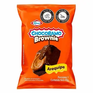 Ramo Choco Brownie with Caramel - Chocobrownie Arequipe - Snack Cake - Individual Serving 65 g - Ideal for Chocolate Lovers