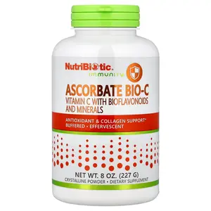 NutriBiotic Immunity, Ascorbate Bio-C Powder, Vitamin C With Bioflavonoids And Minerals, 8 oz (227 g)