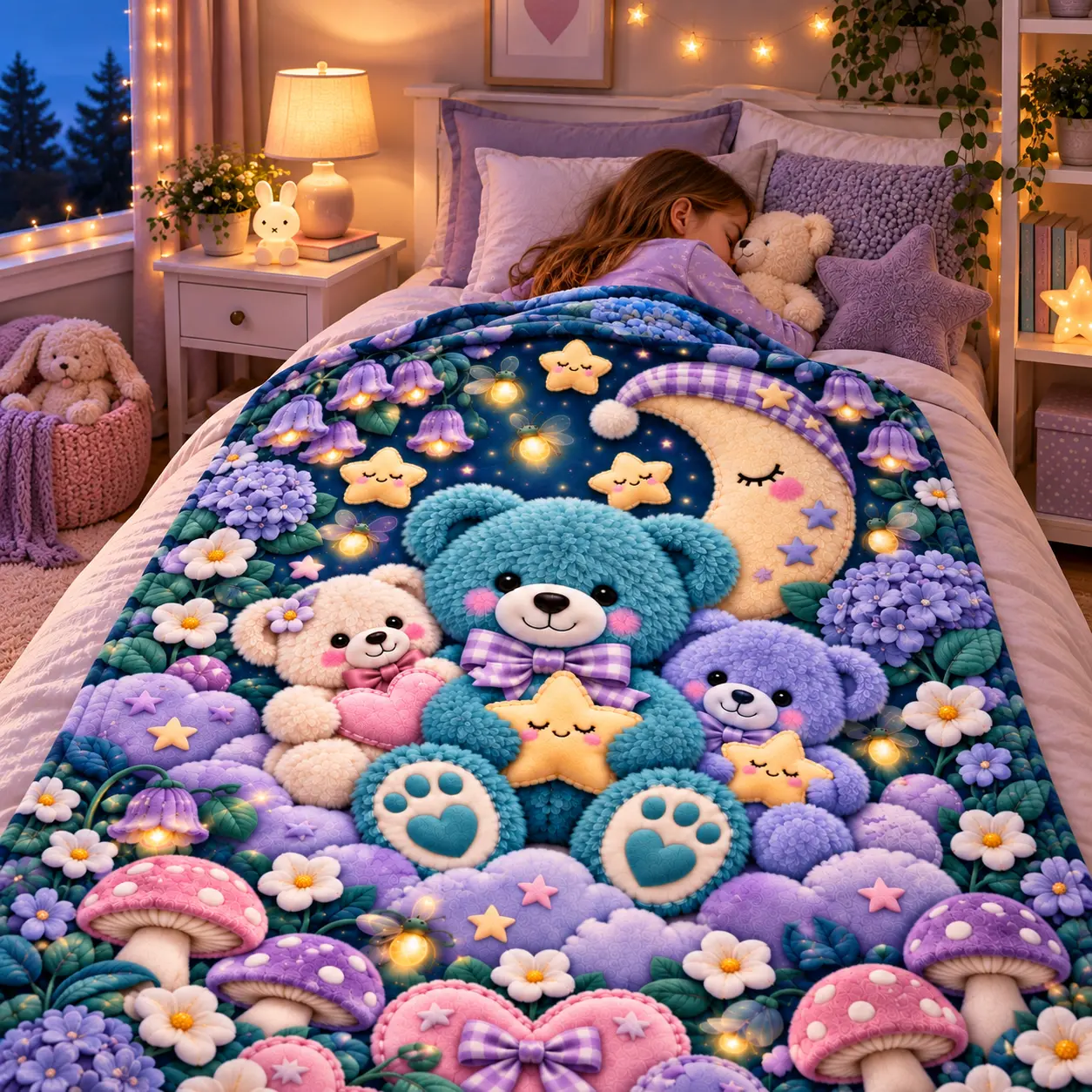 [CloudWey] Cute Bear Comfort Flannel Blanket - Cozy Texture Fabric, Multi-Size Soft Lightweight Warm Throw, Wearable Heated Option, Sofa & Home Bedding Use, Holiday Gift ( blankets included), Colorful Fuzzy blankets