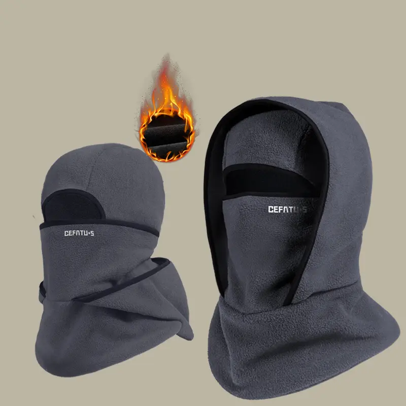 Outdoor winter warm hat neckband integrated cycling mask sports ski head cover neck windproof cold