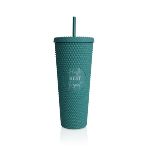 Studded Teal Green Hustle Tumbler