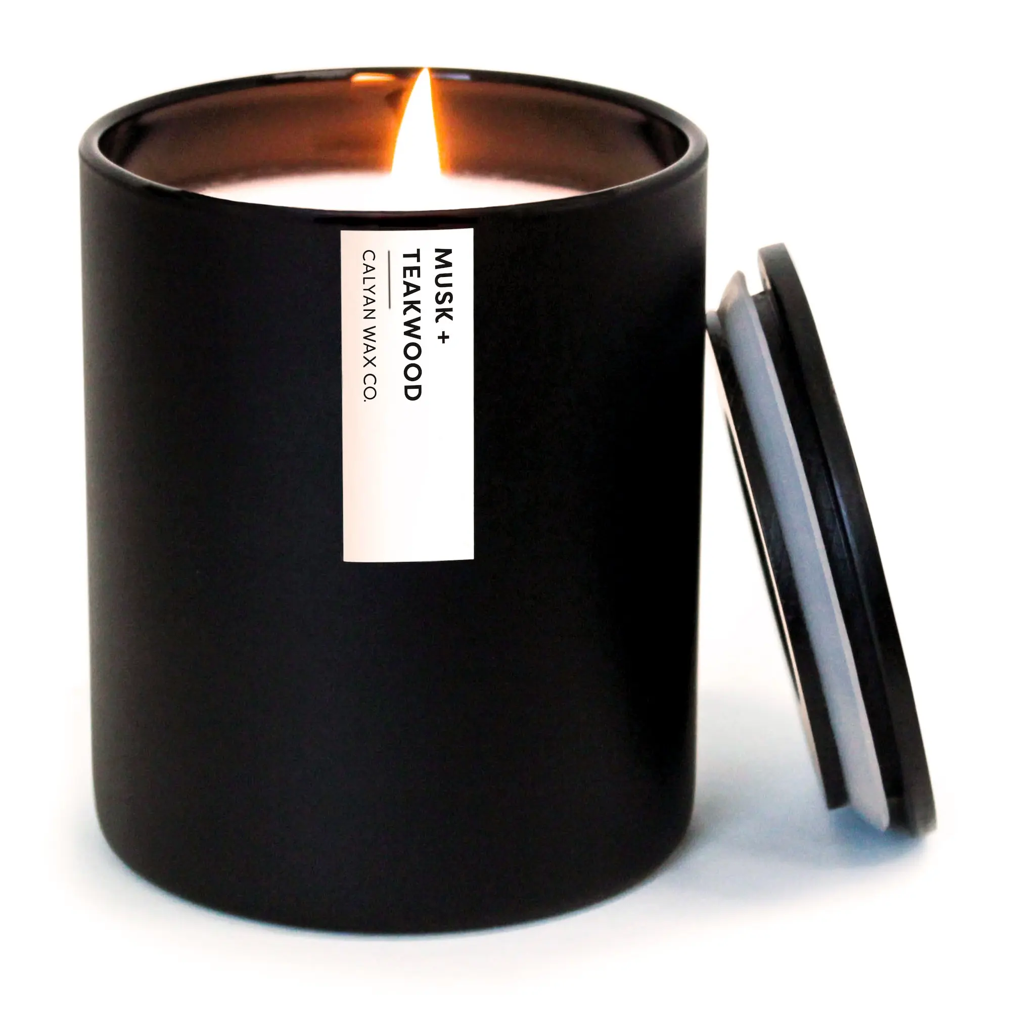 Musk + Teakwood Matte Black Tumbler Soy Candle Musk + Teakwood Matte Black Tumbler Soy Candle