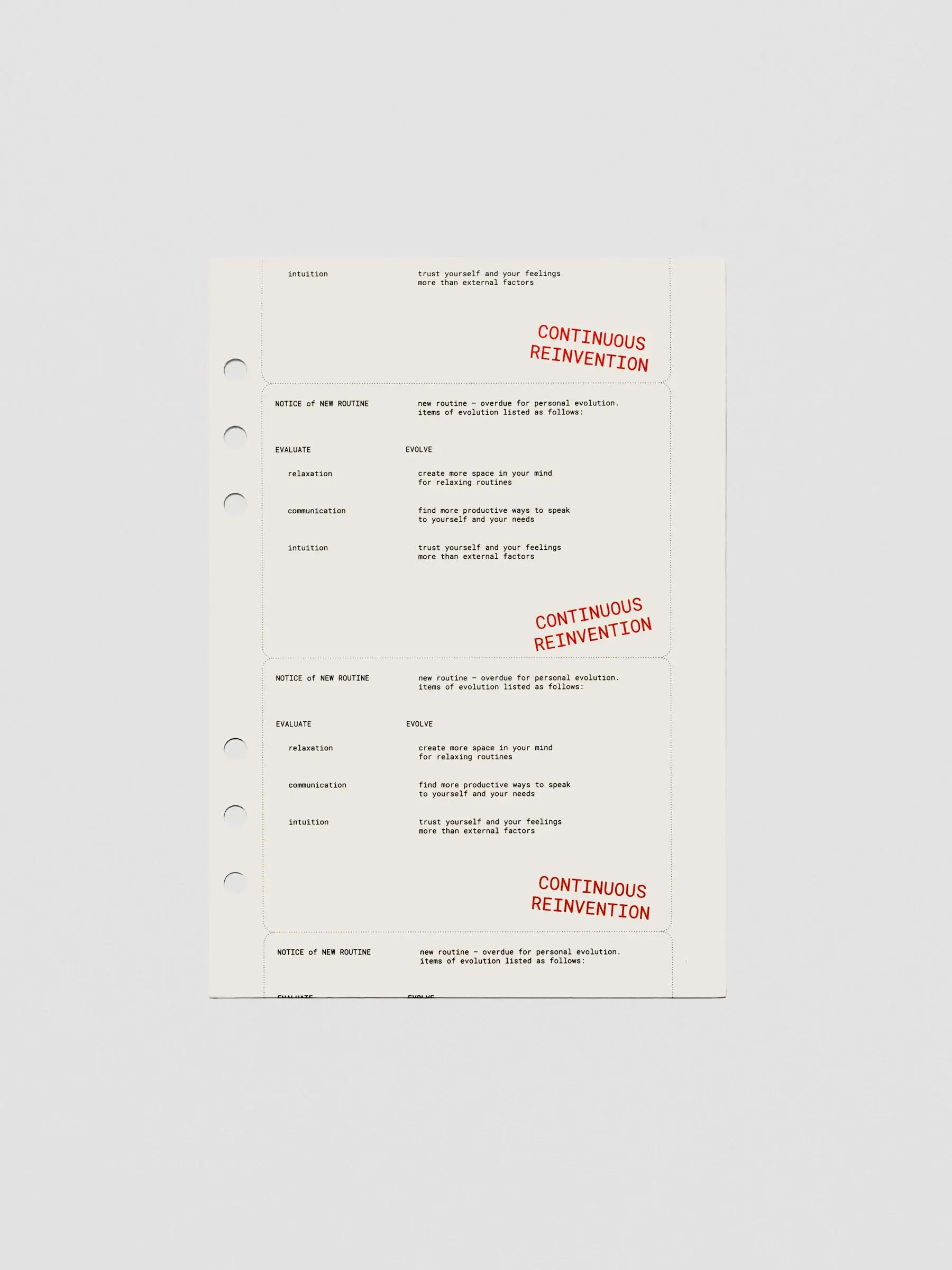 Reinvention Planner Dashboard