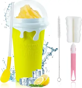 Slushy Cup Maker,Large Slushie Maker Cup 500ml,Double Layers Silicone Slushie Cup Maker Squeeze Cup,Quick Frozen Magic Slushy Maker Cup,DIY Slush Cup,Cool Stuff Gifts for Kids and Family