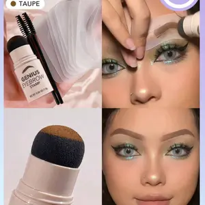 SHEGLAM Genius Eyebrow Stamp-Espresso Natural Eyebrow Powder Kit