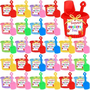 12/24/36 Pack End of Year Buckets Gifts Bulk, Student Goodie Bags Summer Pool Party Favors with Cards, Various Sets with Different Accessories from Teacher for Kids Preschool Kindergarten Class Rewards Summer Birthday Graduation Party Supplies Holiday