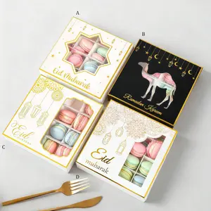 3pcs Eid Mubarak Cake Box Candy Cake Chocolate Packaging Box Ramadan Kareem Home Decoration Party Supplies
