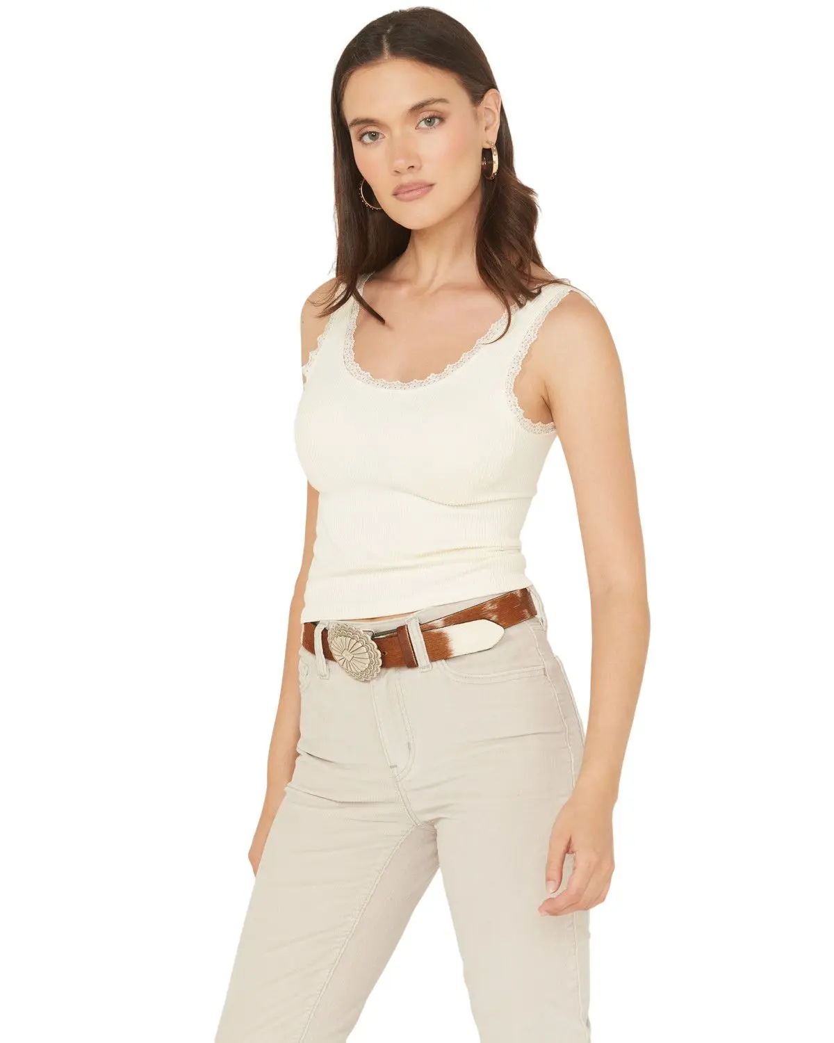 Stetson Women's Women'S Hair-On-Hide Southwestern Buckle Belt - 9411790-909