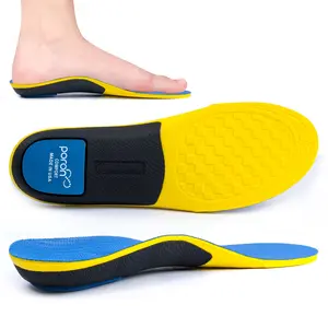 TPU Arch Support Insoles with PORON Cushioning, Pain Relief Orthotic Shoe Inserts for Flat Feet, Breathable Memory Foam Comfort for Work & Sports