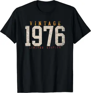50 Years Old Born in 1976 Vintage 50th Birthday Men Women T-Shirt