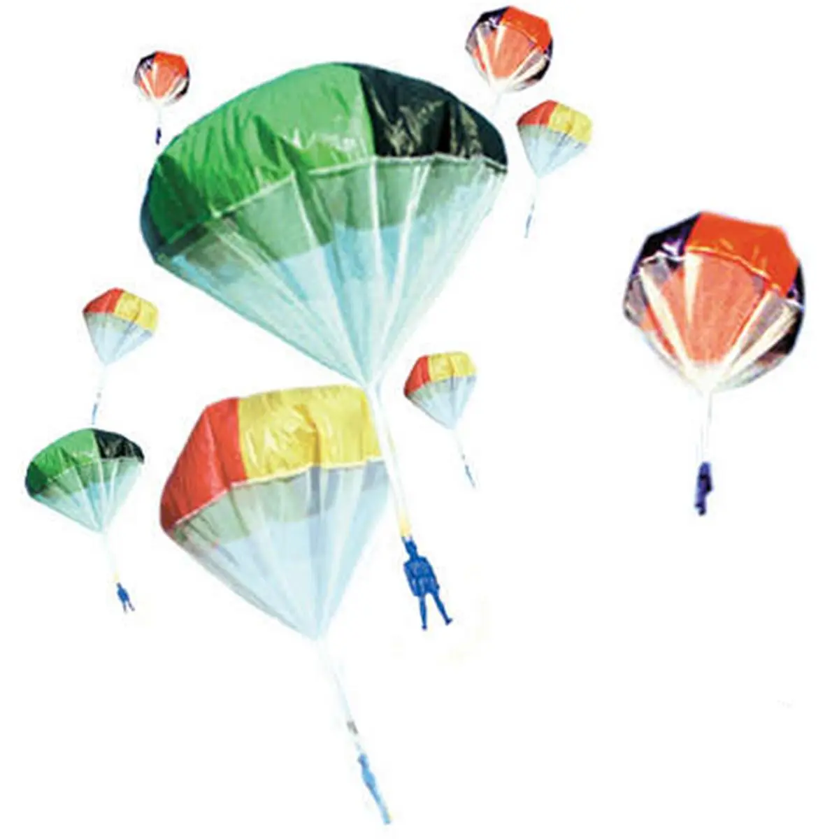 Aeromax 2000 Colorful Plastic Neon Tangle-Free Toy Parachute for Farm Animals & Poultry, 6" Tall, No Tangling Strings, 100% Recyclable and Reusable Packaging, No Battery Needed