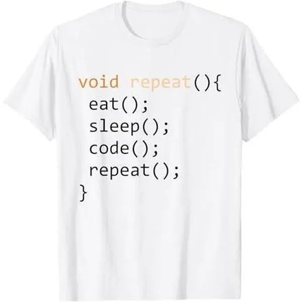 Funny Coding Shirt - Java Recursive Eat Code Sleep Repeat T-Shirt
