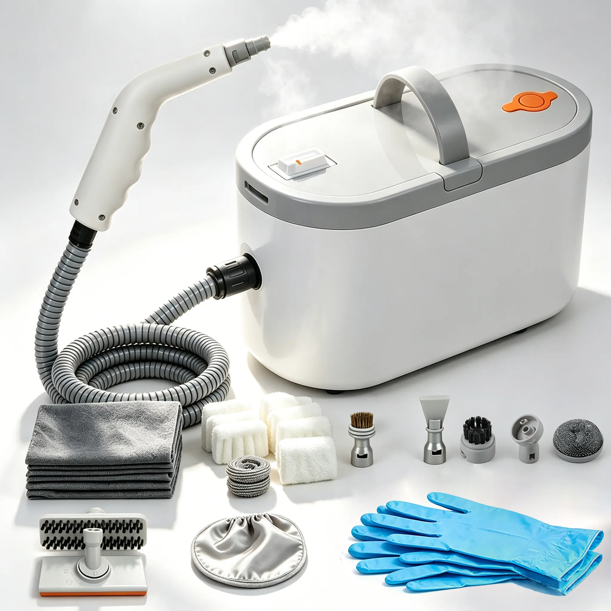 Summerwins Portable Multifunction Floor Steamer, 2000W Deep Clean Handheld High-Pressure Multi-Surface Home Cleaner, 15s Fast Heat-Up, Large Tank, 11 Accessories, Easy Reduces Cleaning Fatigue, Car Detail Ready, Steam Cleaner