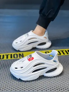 1 Pair Men's Clogs: Hollow Ventilation, Skin-Friendly Upper, Anti-Slip & Wear-Resistant, Summer Beach Creek Casual Shoes