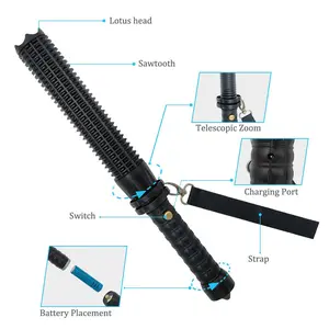 Strong Flashlight ，Wolf Tooth Stick Telescopic，Waterproof Long-Range,Camping Flashlights，for Outages telescopic Camping needs handheld Flashlight camp lantern Solar Motion Sensor Outdoor Flood Lights lumen super bright