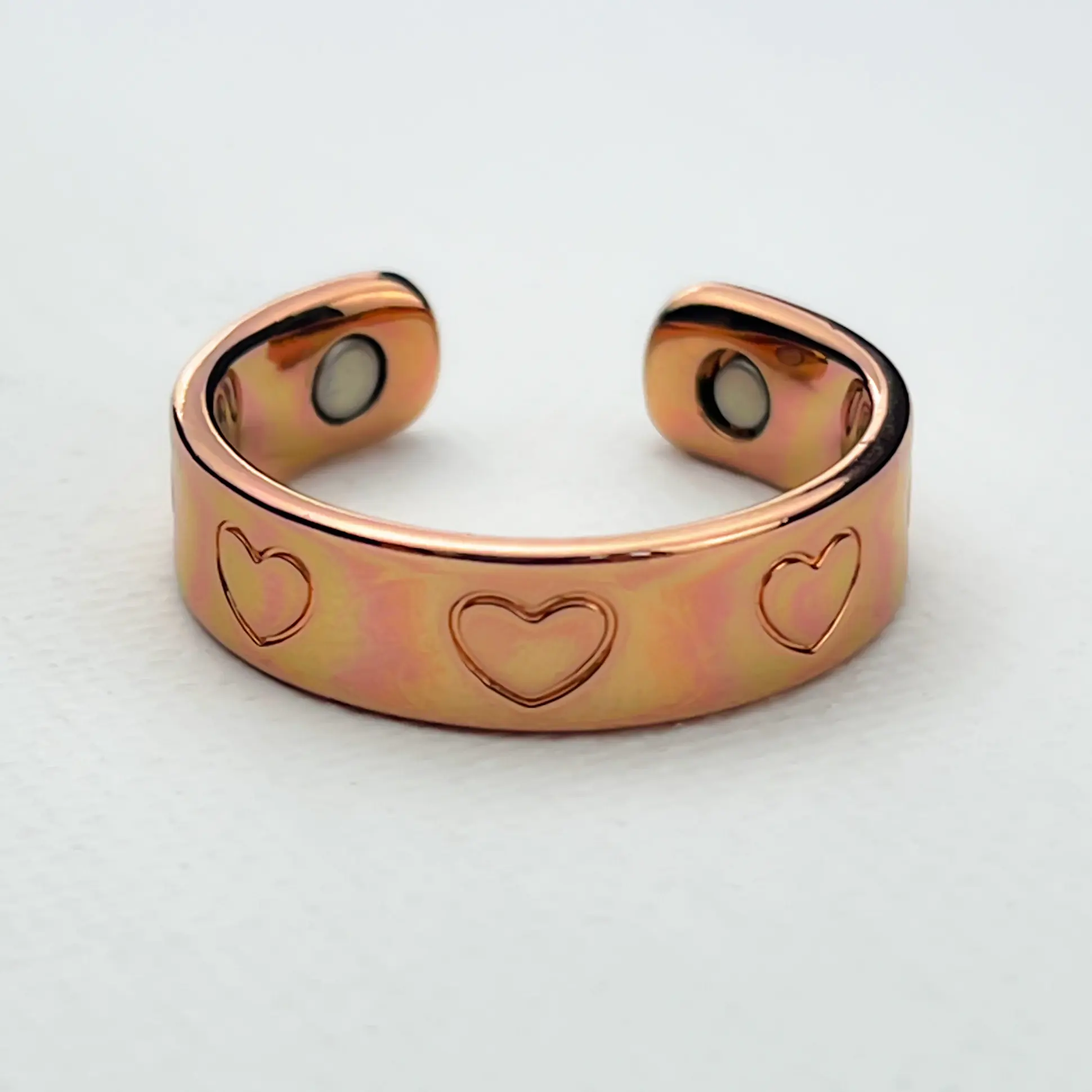 100% Pure Copper Magnetic Therapy Ring, Adjustable Copper Ring for Men & Women, Handmade Copper Jewelry