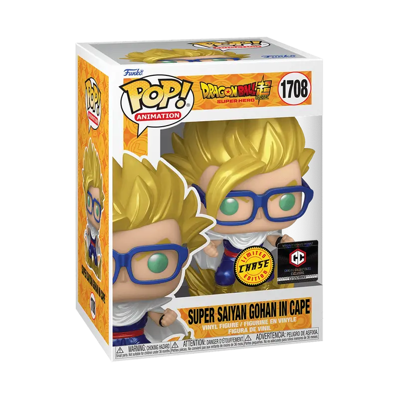 Funko Pop! Dragon Ball Super - Super Saiyan Gohan in Cape (Chalice Collectibles) (Chase) # Exclusive Collectible Pop Vinyl Figure