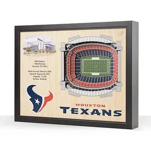 Football Fan Shop Officially Licensed NFL Houston Texans StadiumView 3D Wall Art
