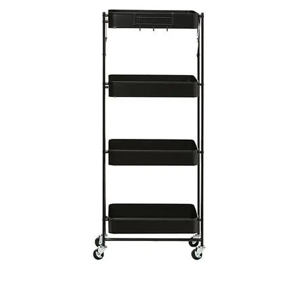 Origami 4-Tier Rolling Cart with Wheels