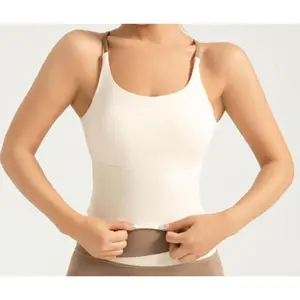 EasySport Sporty Women's Plain Criss Cross Sports Bra, Comfort and Durability Sports Crop Cami Top, Ladies Sportswear for Indoor Outdoor Wear, Gym Clothes