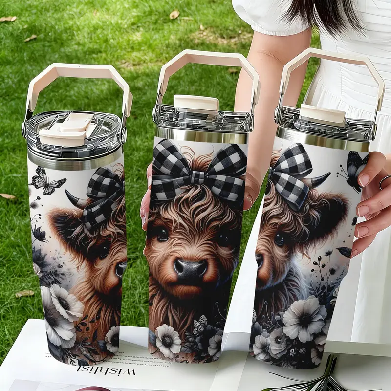Winter cow tumblers - TikTok Shop