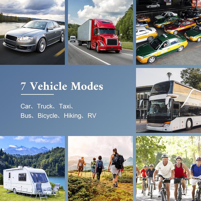 Upgrade 2024 GPS Navigation for Truck Car,7 inch 2.5D Screen,Commercial Drivers Semi Truck GPS,World Map Navigation System 8GB 256M with Voice Guidance,Speed Limit Warning,Lifetime Free Map Updates