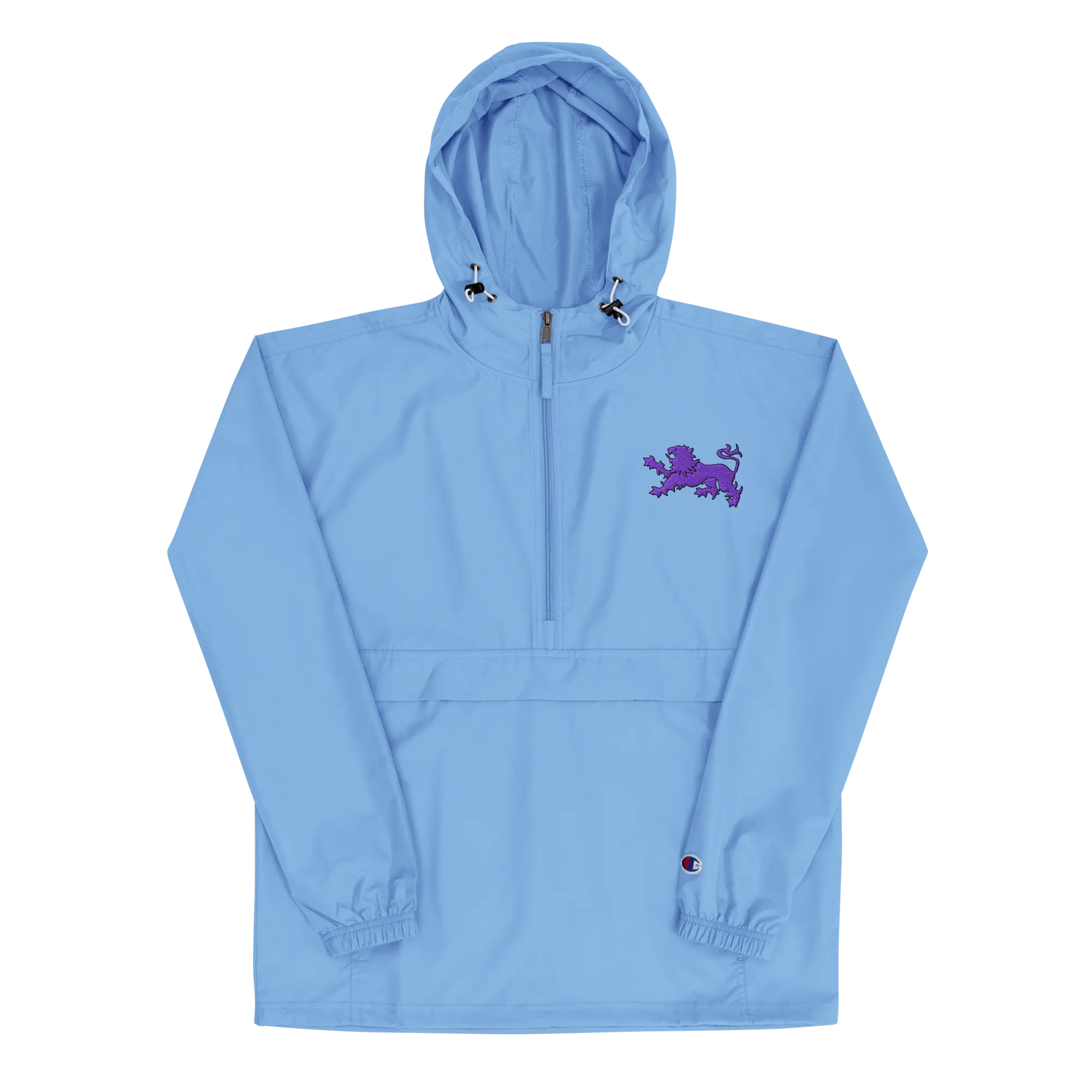 Purple Lion Embroidered Champion Jacket