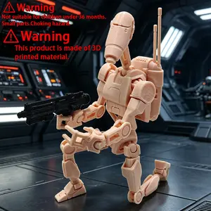New Popular Sci-Fi Movies Space Wars Character Robot Soldier Model, 3D Articulated Collectible Figure, Home Decor Gift for Movie Enthusiasts, Collectible Action Figure