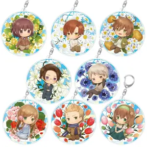 Hetalia World Stars Czechia Slovakia Prussia Hungary Acrylic Keychain Pendant, Cute Keyring Accessory, Fun Charm For Backpack Or Purse | High Quality and Customer Favorite Items