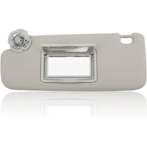 Sun Visor Left Driver Side LH with Mirror, Fit for 2011-2019 Chevy Cruze, Replaces OE# 95034256 95034253, Color: Gray (Left Driver Side)